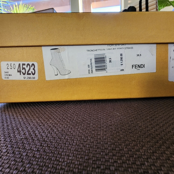 FENDI Tronchetto Printed Embroidered Accent Sock Boots - Picture 3 of 8